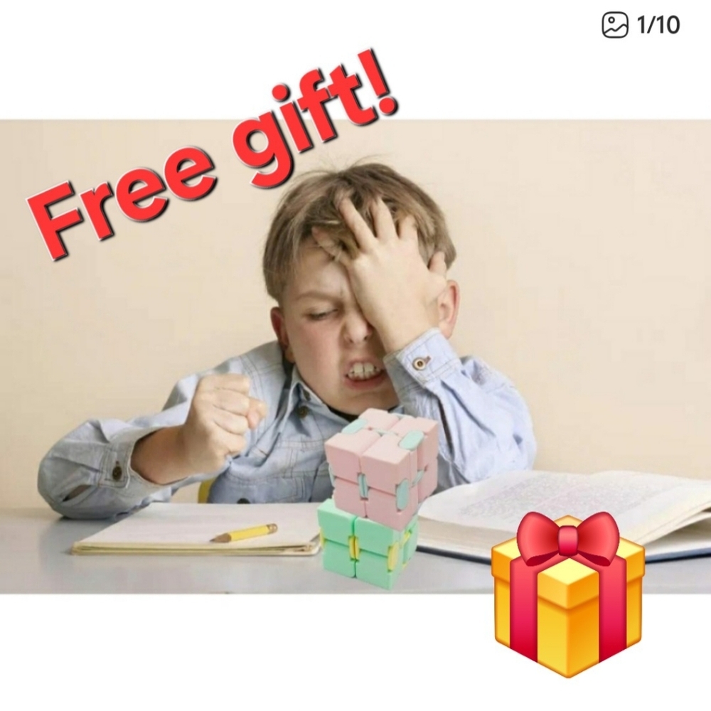 Free 🎁  Infinity Cube (fidget toy) for adults and kids